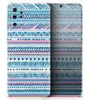 Pink to Blue Tribal Sketch Pattern - Premium Vinyl Skin Decal for Samsung Galaxy S25 Ultra, S24, S23, S22 & All Galaxy S Models