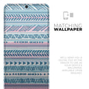 Pink to Blue Tribal Sketch Pattern - Premium Vinyl Skin Decal for Samsung Galaxy S25 Ultra, S24, S23, S22 & All Galaxy S Models