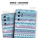 Pink to Blue Tribal Sketch Pattern - Premium Vinyl Skin Decal for Samsung Galaxy S25 Ultra, S24, S23, S22 & All Galaxy S Models