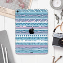 Pink to Blue Tribal Sketch Pattern - Full Body Skin Decal for the Apple iPad Pro 12.9", 11", 10.5", 9.7", Air or Mini (All Models Available)