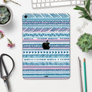 Pink to Blue Tribal Sketch Pattern - Full Body Skin Decal for the Apple iPad Pro 12.9", 11", 10.5", 9.7", Air or Mini (All Models Available)