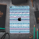 Pink to Blue Tribal Sketch Pattern - Full Body Skin Decal for the Apple iPad Pro 12.9", 11", 10.5", 9.7", Air or Mini (All Models Available)