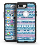 Pink to Blue Tribal Sketch Pattern - iPhone 7 Plus/8 Plus OtterBox Case & Skin Kits