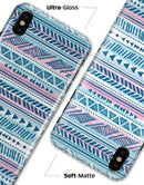 Pink to Blue Tribal Sketch Pattern - iPhone X Clipit Case