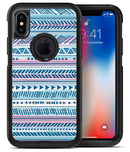 Pink to Blue Tribal Sketch Pattern - iPhone X OtterBox Case & Skin Kits