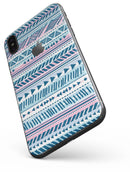 Pink to Blue Tribal Sketch Pattern - iPhone X Skin-Kit
