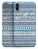 Pink to Blue Tribal Sketch Pattern - iPhone X Skin-Kit