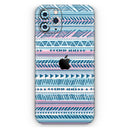 Pink to Blue Tribal Sketch Pattern - Protective Skin Wrap & Decal – Compatible with iPhone SE to iPhone 17 Pro Max (All Models)