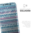 Pink to Blue Tribal Sketch Pattern - Protective Skin Wrap & Decal – Compatible with iPhone SE to iPhone 17 Pro Max (All Models)