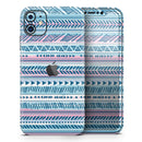 Pink to Blue Tribal Sketch Pattern - Protective Skin Wrap & Decal – Compatible with iPhone SE to iPhone 17 Pro Max (All Models)