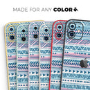 Pink to Blue Tribal Sketch Pattern - Protective Skin Wrap & Decal – Compatible with iPhone SE to iPhone 17 Pro Max (All Models)