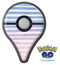 Pink to Blue WaterColor Ombre Stripes Pokémon GO Plus Vinyl Protective Decal Skin Kit