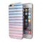 Pink to Blue WaterColor Ombre Stripes iPhone 6/6s or 6/6s Plus 2-Piece Hybrid INK-Fuzed Case