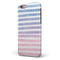 Pink to Blue WaterColor Ombre Stripes iPhone 6/6s or 6/6s Plus 2-Piece Hybrid INK-Fuzed Case