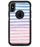 Pink to Blue WaterColor Ombre Stripes 2 - iPhone X OtterBox Case & Skin Kits