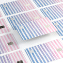 Pink to Blue WaterColor Ombre Stripes - Premium Protective Decal Skin-Kit for the Apple Credit Card