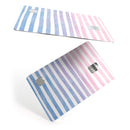 Pink to Blue WaterColor Ombre Stripes - Premium Protective Decal Skin-Kit for the Apple Credit Card