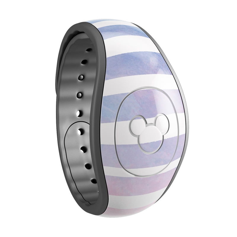 Pink to Blue WaterColor Ombre Stripes - Decal Skin Wrap Kit for the Disney Magic Band
