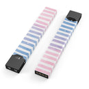 Pink to Blue WaterColor Ombre Stripes - Premium Decal Protective Skin-Wrap Sticker compatible with the Juul Labs vaping device