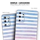 Pink to Blue WaterColor Ombre Stripes - Premium Vinyl Skin Decal for Samsung Galaxy S25 Ultra, S24, S23, S22 & All Galaxy S Models