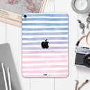 Pink to Blue WaterColor Ombre Stripes - Full Body Skin Decal for the Apple iPad Pro 12.9", 11", 10.5", 9.7", Air or Mini (All Models Available)