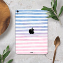 Pink to Blue WaterColor Ombre Stripes - Full Body Skin Decal for the Apple iPad Pro 12.9", 11", 10.5", 9.7", Air or Mini (All Models Available)