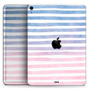 Pink to Blue WaterColor Ombre Stripes - Full Body Skin Decal for the Apple iPad Pro 12.9", 11", 10.5", 9.7", Air or Mini (All Models Available)