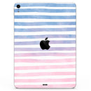 Pink to Blue WaterColor Ombre Stripes - Full Body Skin Decal for the Apple iPad Pro 12.9", 11", 10.5", 9.7", Air or Mini (All Models Available)