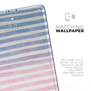 Pink to Blue WaterColor Ombre Stripes - Full Body Skin Decal for the Apple iPad Pro 12.9", 11", 10.5", 9.7", Air or Mini (All Models Available)