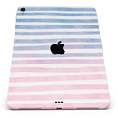 Pink to Blue WaterColor Ombre Stripes - Full Body Skin Decal for the Apple iPad Pro 12.9", 11", 10.5", 9.7", Air or Mini (All Models Available)