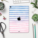 Pink to Blue WaterColor Ombre Stripes - Full Body Skin Decal for the Apple iPad Pro 12.9", 11", 10.5", 9.7", Air or Mini (All Models Available)