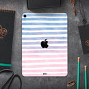 Pink to Blue WaterColor Ombre Stripes - Full Body Skin Decal for the Apple iPad Pro 12.9", 11", 10.5", 9.7", Air or Mini (All Models Available)