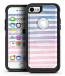 Pink to Blue WaterColor Ombre Stripes - iPhone 7 or 8 OtterBox Case & Skin Kits