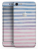 Pink to Blue WaterColor Ombre Stripes - Skin-kit for the iPhone 8 or 8 Plus
