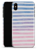 Pink to Blue WaterColor Ombre Stripes - iPhone X Clipit Case