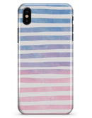 Pink to Blue WaterColor Ombre Stripes - iPhone X Clipit Case