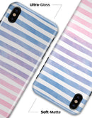 Pink to Blue WaterColor Ombre Stripes - iPhone X Clipit Case