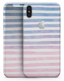 Pink to Blue WaterColor Ombre Stripes - iPhone X Skin-Kit