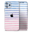 Pink to Blue WaterColor Ombre Stripes - Vinyl Skin Wrap for iPhone 17 Pro Max, 17 Pro, 17 Air, 17, 16 & All Models — Soft Matte or Ultra Gloss