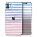 Pink to Blue WaterColor Ombre Stripes - Vinyl Skin Wrap for iPhone 17 Pro Max, 17 Pro, 17 Air, 17, 16 & All Models — Soft Matte or Ultra Gloss