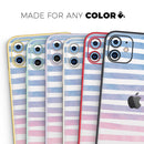 Pink to Blue WaterColor Ombre Stripes - Vinyl Skin Wrap for iPhone 17 Pro Max, 17 Pro, 17 Air, 17, 16 & All Models — Soft Matte or Ultra Gloss