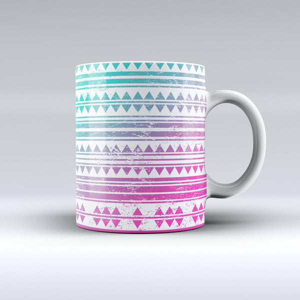 The-Pink-to-Green-Gradient-Hipster-Pattern-ink-fuzed-Ceramic-Coffee-Mug