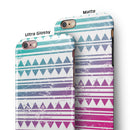 Pink to Green Gradient Hipster Pattern iPhone 6/6s or 6/6s Plus 2-Piece Hybrid INK-Fuzed Case