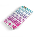 Pink to Green Gradient Hipster Pattern iPhone 6/6s or 6/6s Plus 2-Piece Hybrid INK-Fuzed Case