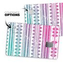 Pink to Green Gradient Hipster Pattern - Premium Protective Decal Skin-Kit for the Apple Credit Card