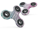 Pink to Green Gradient Hipster Pattern Full-Body Fidget Spinner Skin-Kit