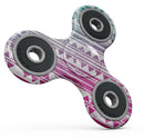 Pink to Green Gradient Hipster Pattern Full-Body Fidget Spinner Skin-Kit