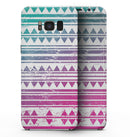Pink to Green Gradient Hipster Pattern - Samsung Galaxy S8 Full-Body Skin Kit