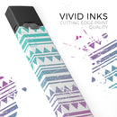 Pink to Green Gradient Hipster Pattern - Premium Decal Protective Skin-Wrap Sticker compatible with the Juul Labs vaping device
