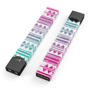 Pink to Green Gradient Hipster Pattern - Premium Decal Protective Skin-Wrap Sticker compatible with the Juul Labs vaping device